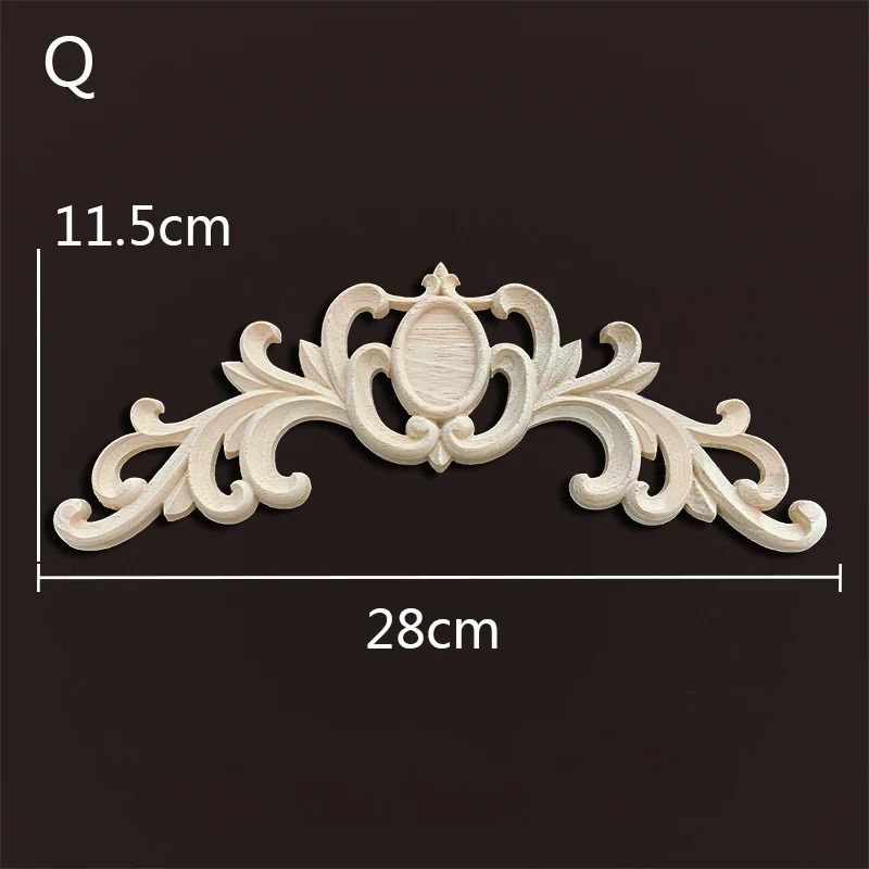 Decorative Wood Appliques Carved Onlays Trim For Furniture And Wall Decor 30