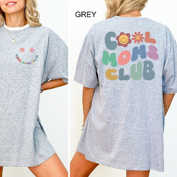 Moms Club Shirt Trendy Oversized Mom Graphic Tee Cute Smile Outfit Gift light Orange 2xl t Shirt