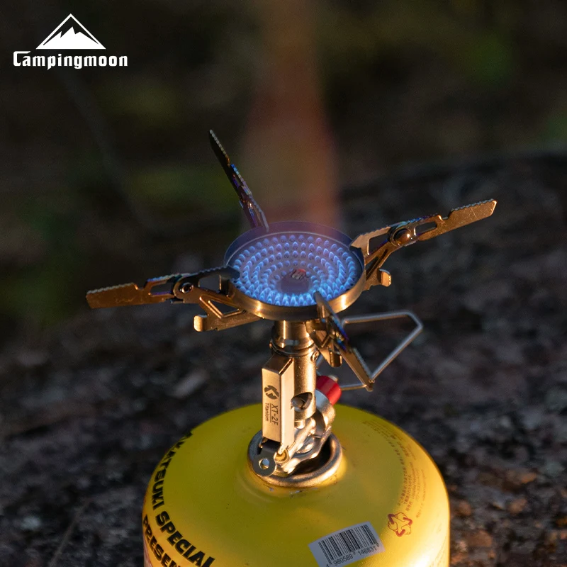 CAMPINGMOON XT-2F Tragbarer Titan-Raketenherd Mini Camping-Gasbrenner mit Stabilem Spannungsausgang für Outdoor-Kochen Image
