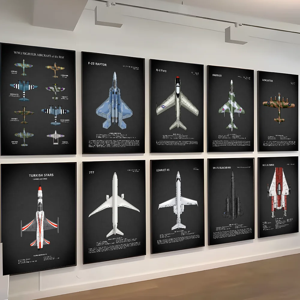 World Famous Aircraft Fighter Good Quality Prints and Posters Whitepaper Prints Posters Artwork Wall Decor