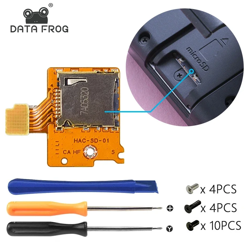 DATA FROG Ersatz Micro SD TF Kartensteckplatz Modul Kartenleser-Modul für Spielkonsolen-Reparaturteile Image