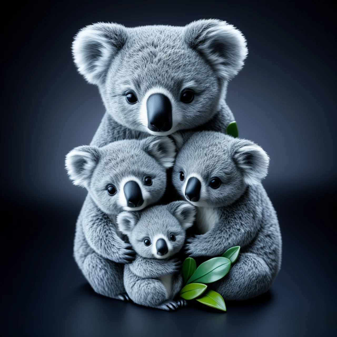 Koala-Familie Silikon-Backform Niedliche Koala Eltern-Kind Schokoladen-Fondant Kuchendekoration Form Image