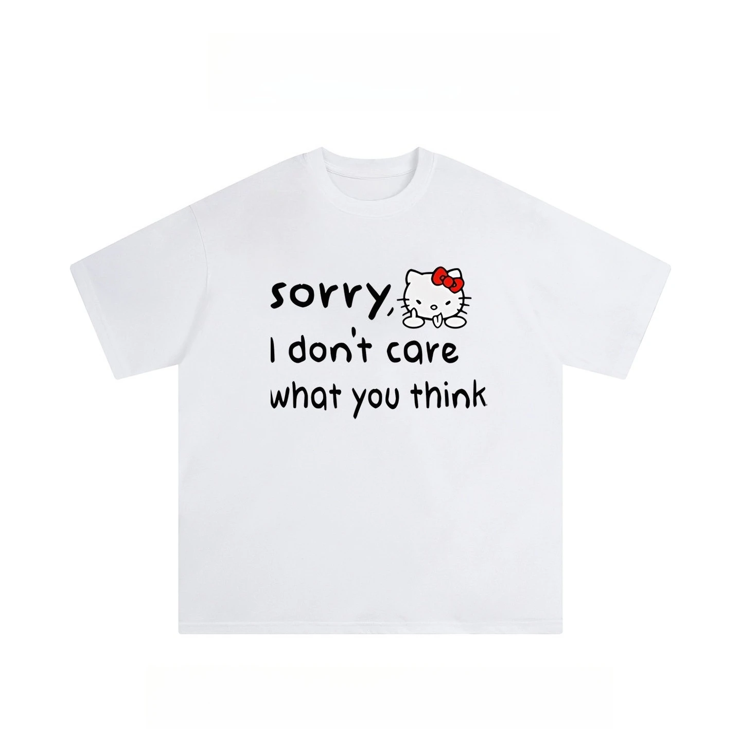 Sanrio 2026 Sommer-Comic-Form Hello Kitty Image Baumwoll-bedrucktes Freizeit-T-Shirt für Erwachsene und Kinder, Eltern-Kind-Oberteil, Homewear, Y2k.