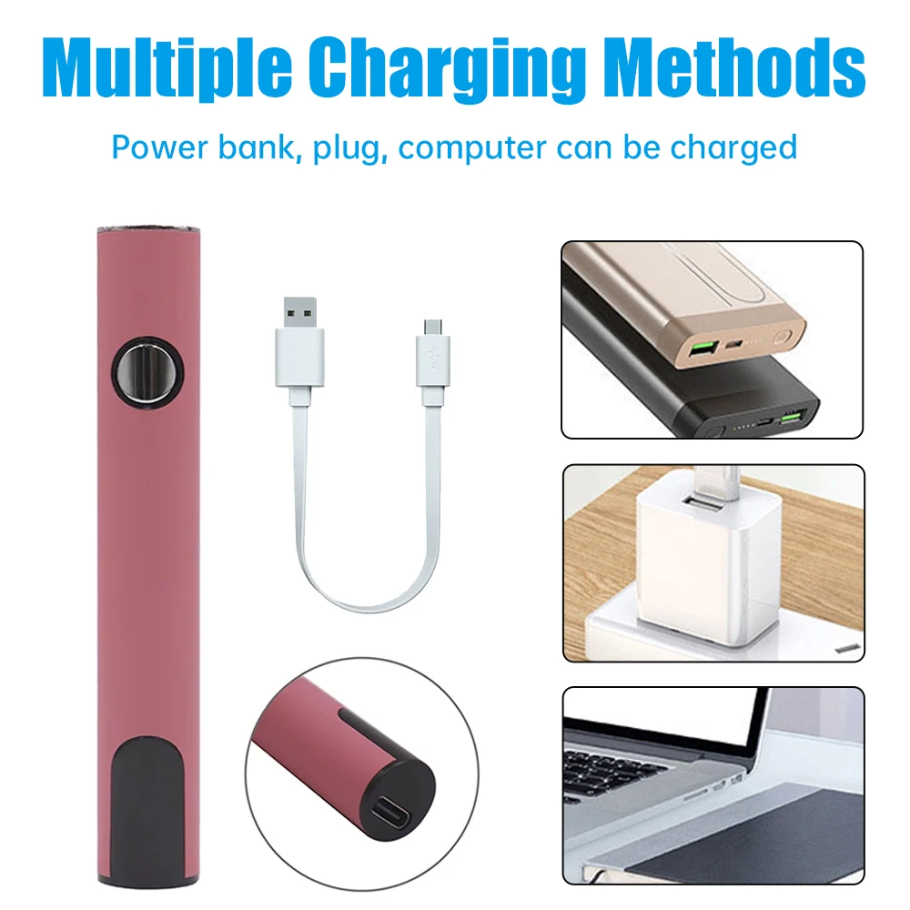 Tragbarer Elektrischer Lötkolben USB-Aufladung 400mAh 510 Gewinde Heizspitzen Knopfspannungsregelung zum Schweißen Image