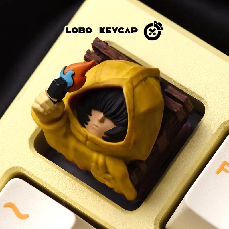 Lobo Keycap Little Nightmares Six Esc Ersatz-Tastenkappe Hintergrundbeleuchtete Harz-Tastaturdekoration Zubehör Spiel-Sammelmodell Image