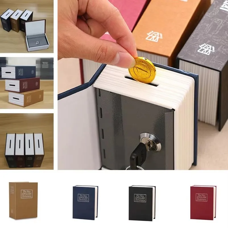 Passwort-Sicherheitssafe Geldschrank Münzaufbewahrung Schlüsselsafe Kindergeschenk Sicherheits-Mini-Wörterbuch-Safe Box Geldversteck Geheimfach