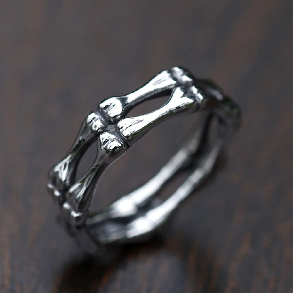 Neue Herren 316l Edelstahl ringe einfache gotische Schädel Punk Ring für Frauen Modeschmuck Geschenke versand kostenfrei Image