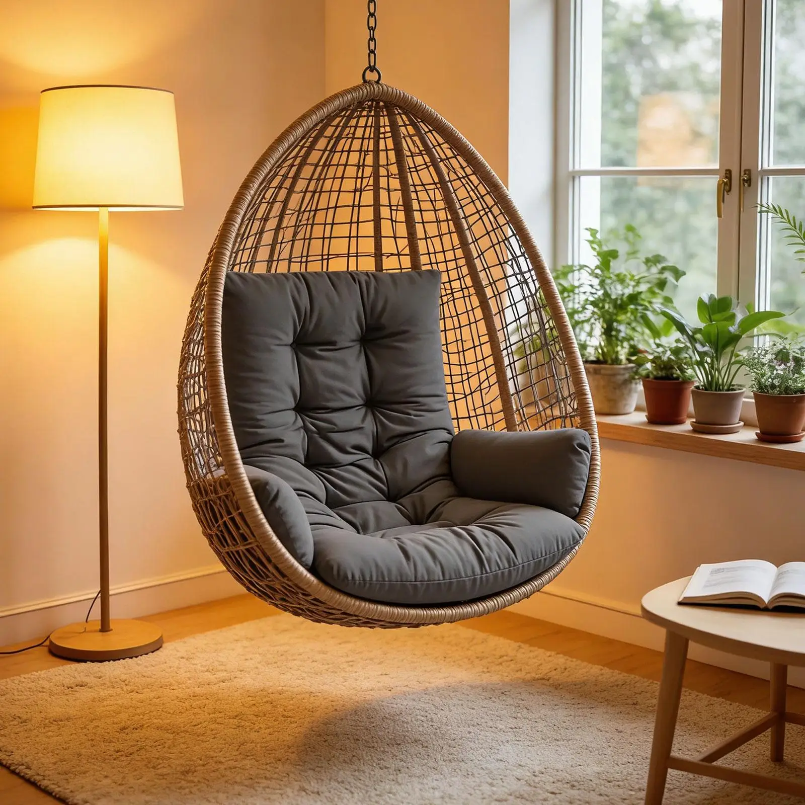 Outdoor Garten Sitzkissen Plüsch Ergonomisches Schaukelstuhl-Polster für Campingstuhl Klappbank