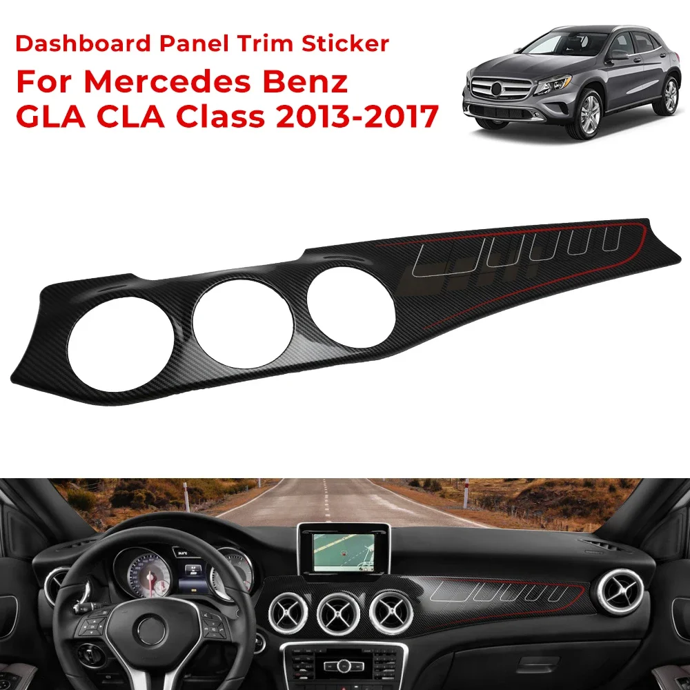 Auto-Mittel-Armaturenbrett, Klimaanlage, Auslass, Verkleidung, Verkleidung für Mercedes Benz GLA CLA-Klasse 2013–2017, 2014, 2015, 2016, Kohlefaser Image