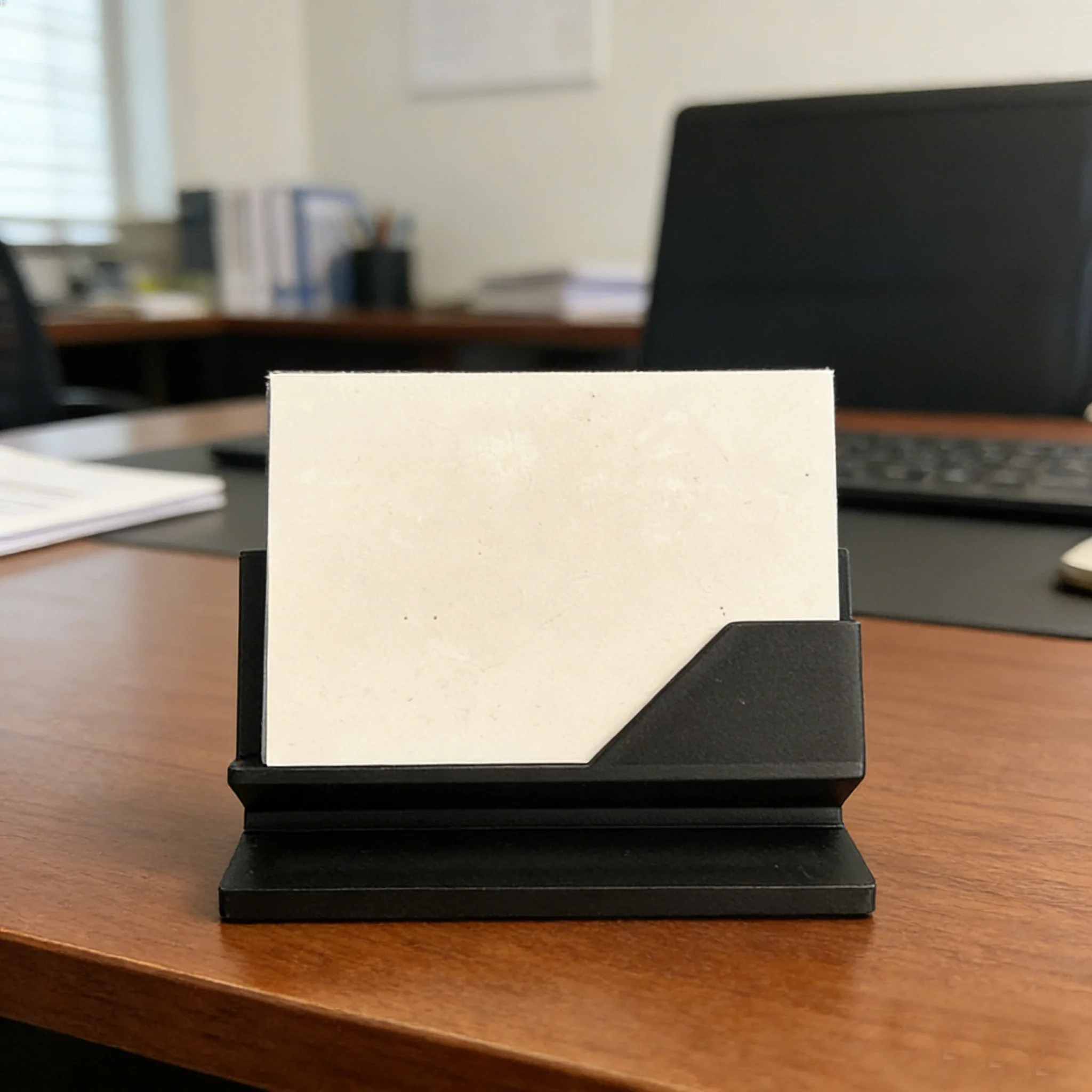 3D-Gedruckter Minimalistischer Visitenkartenhalter Büro-Schreibtisch-Accessoire für Zuhause und Büro Image