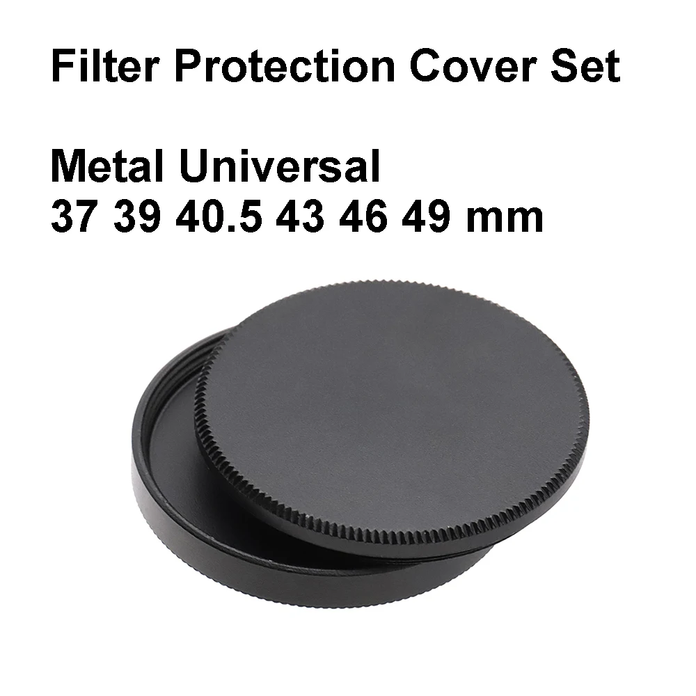 Metall-Objektivfilter-Schutzdeckel-Abdeckungs-Set, Aufbewahrungsstapel-Kappe, 37, 39, 40,5, 43, 46, 49 mm, Aluminium, universell für Objektivfilter, UV, CPL, ND Image