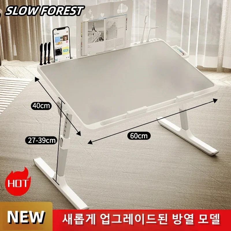 Laptop-Bett-Tablett-Tisch, Verstellbarer Laptop-Bett-Tisch, Tragbarer Stehtisch mit Aufbewahrungsschublade, Klappbarer Laptop-Tablet-Tisch für Sofa