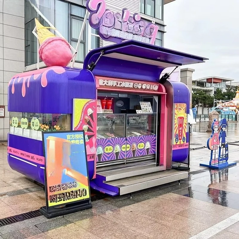 YG camion de nourriture de luxe avec équipement de cuisine complet Scooter à Pizza Mobile camion de nourriture Shawarma pour remorque de nourriture de yaourt glacé