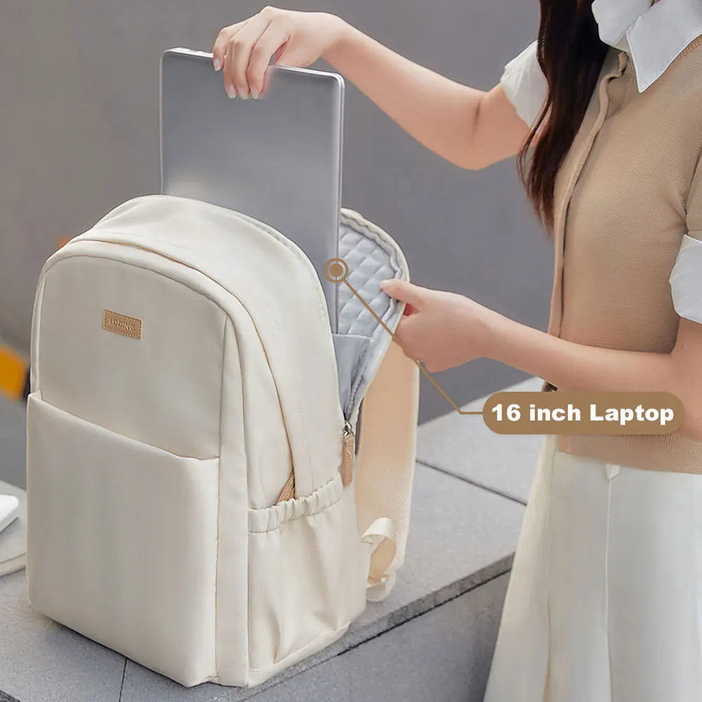 Sac à dos de voyage léger pour femmes, sac d'école à la mode pour filles, sac à dos étanche pour ordinateur portable de 16 pouces, sac à dos d'école pour étudiants