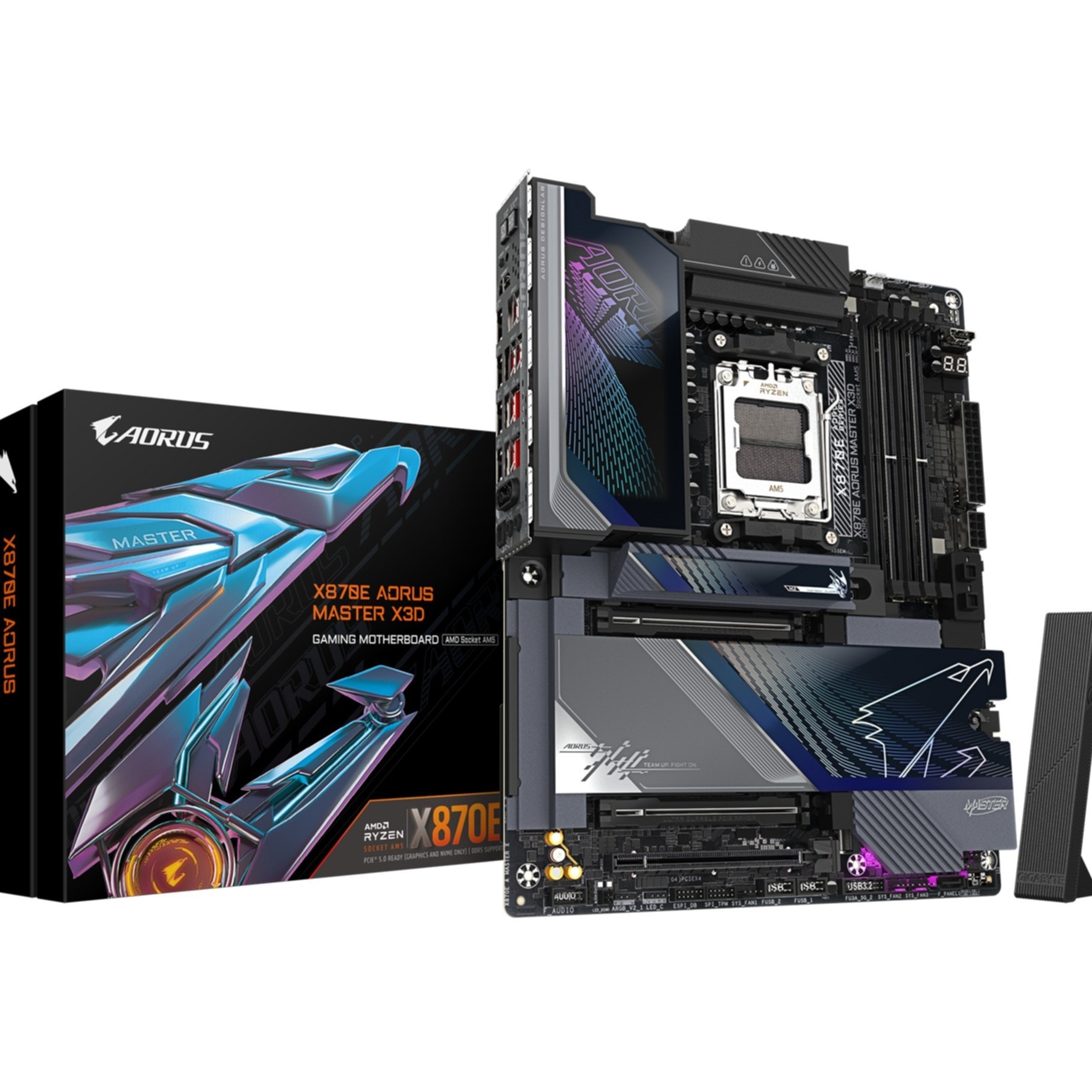 GIGABYTE Mainboard "X870E AORUS MASTER X3D Mainboard - Unterstützt AMD Ryzen 9000 CPUs, di", ohne farbbezeichnung, B:31cm T:34cm, Mainboards Image