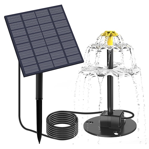 Solar-Wasserpumpe für den Außenbereich, Solar-Teichpumpe, Solar-Springbrunnen, für kleine Teiche, Gartenpools und Vogeltränken Image