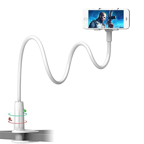 1/2/4 Stück Schwanenhals-Handyhalterung fürs Bett, flexible 100 cm lange Handyhalterung fürs Kopfteil, 360° drehbarer Smartphone-Ständer mit Klemme für Schreibtisch, Büro, Küche, für iPhone, Samsung und Android
