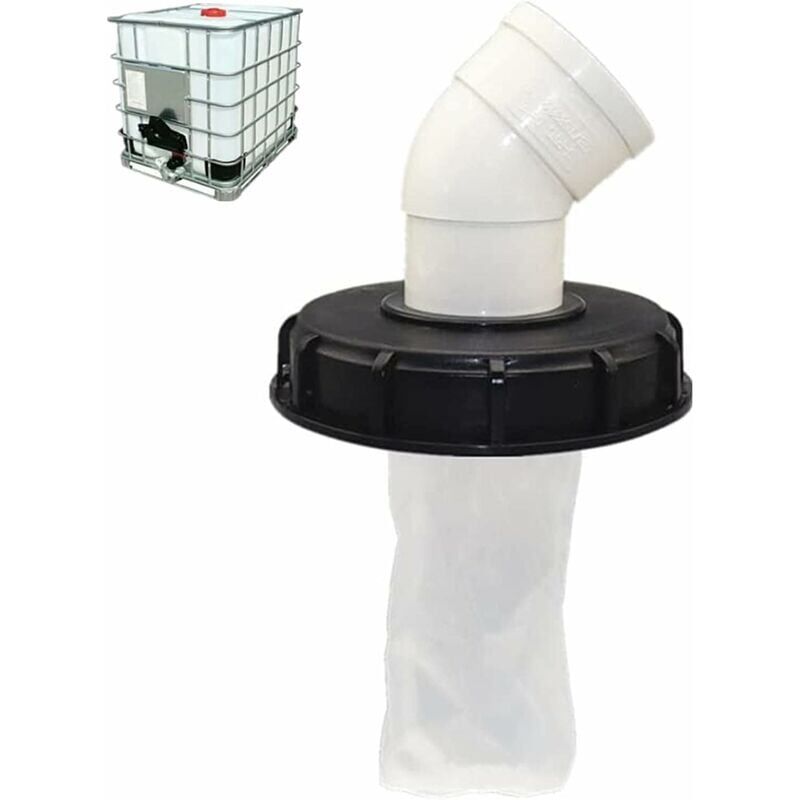 Ulisem - Coperchio Serbatoio Ibc A 45° Con Filtro In Nylon Lavabile Per Serbatoio Acqua Piovana Ibc Da 1000 Litri, Filtro Coperchio Ibc Accessori Serbatoio Ibc, Filtro Acqua Piovana In Nylon 165 Mm