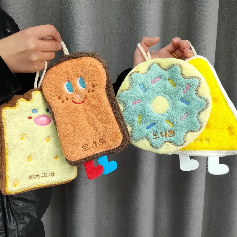 Doppelt dickes Handtuch, praktisch zum Aufhängen, saugfähiges Handtuch für Küche und Badezimmer, zum Abwischen von Brotscheiben, Keksen, Donuts Image