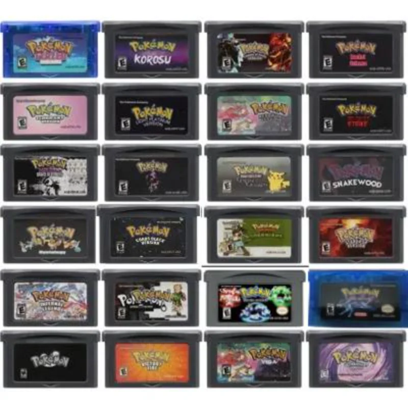Pokemon Series GBA Game Cartridge 32-Bit Video Game Console Card Glazed Ultraviolet Flora Sky Korosu for GBA NDS