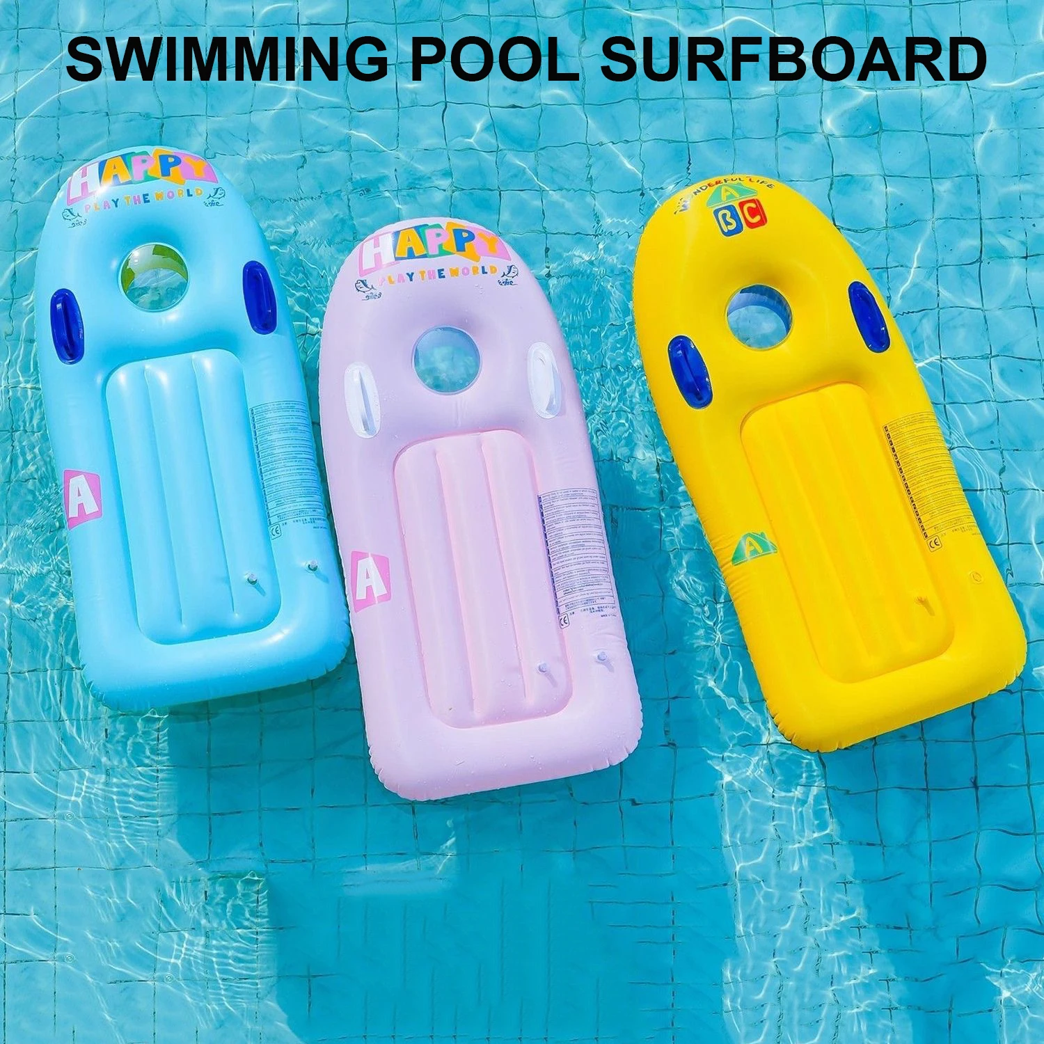 1 Stück aufblasbare Surfbrett-Pool-Luftmatratze, Schwimmreifen, Wasserhängematte, Poolzubehör, Schwimmring, Sommer-Wasser-Pool-Luftmatratze Image