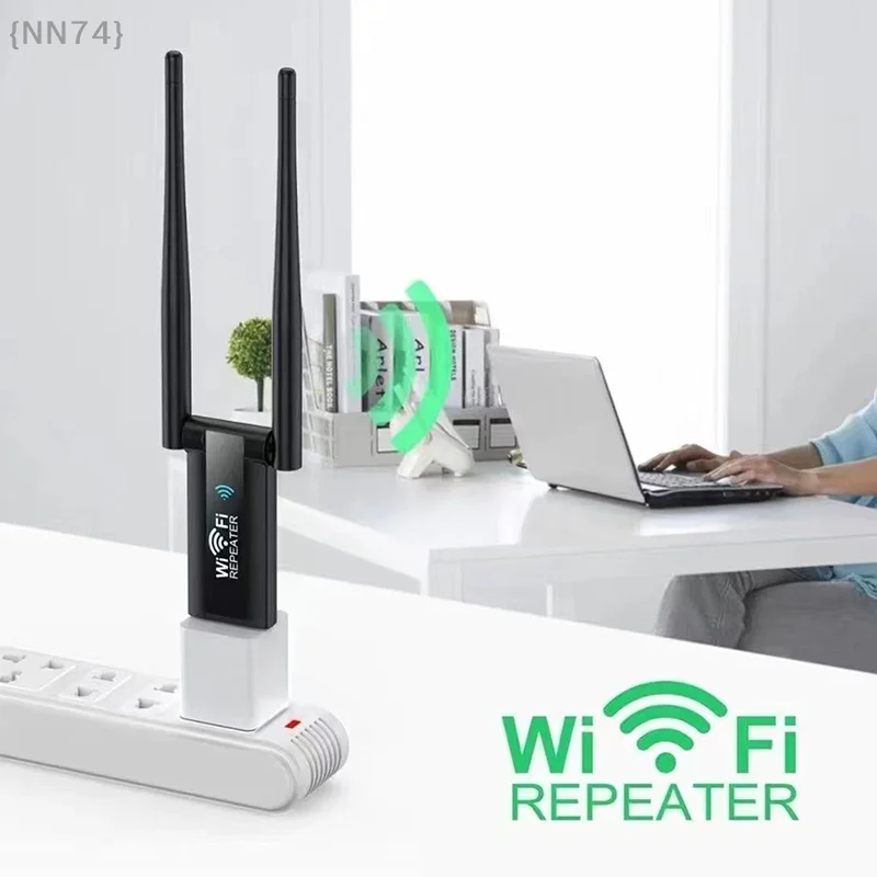 2,4 G USB WiFi Extender 300 Mbit/s – Signalverstärker mit großer Reichweite, einfacher Einbau-Repeater für Garage/Keller Image