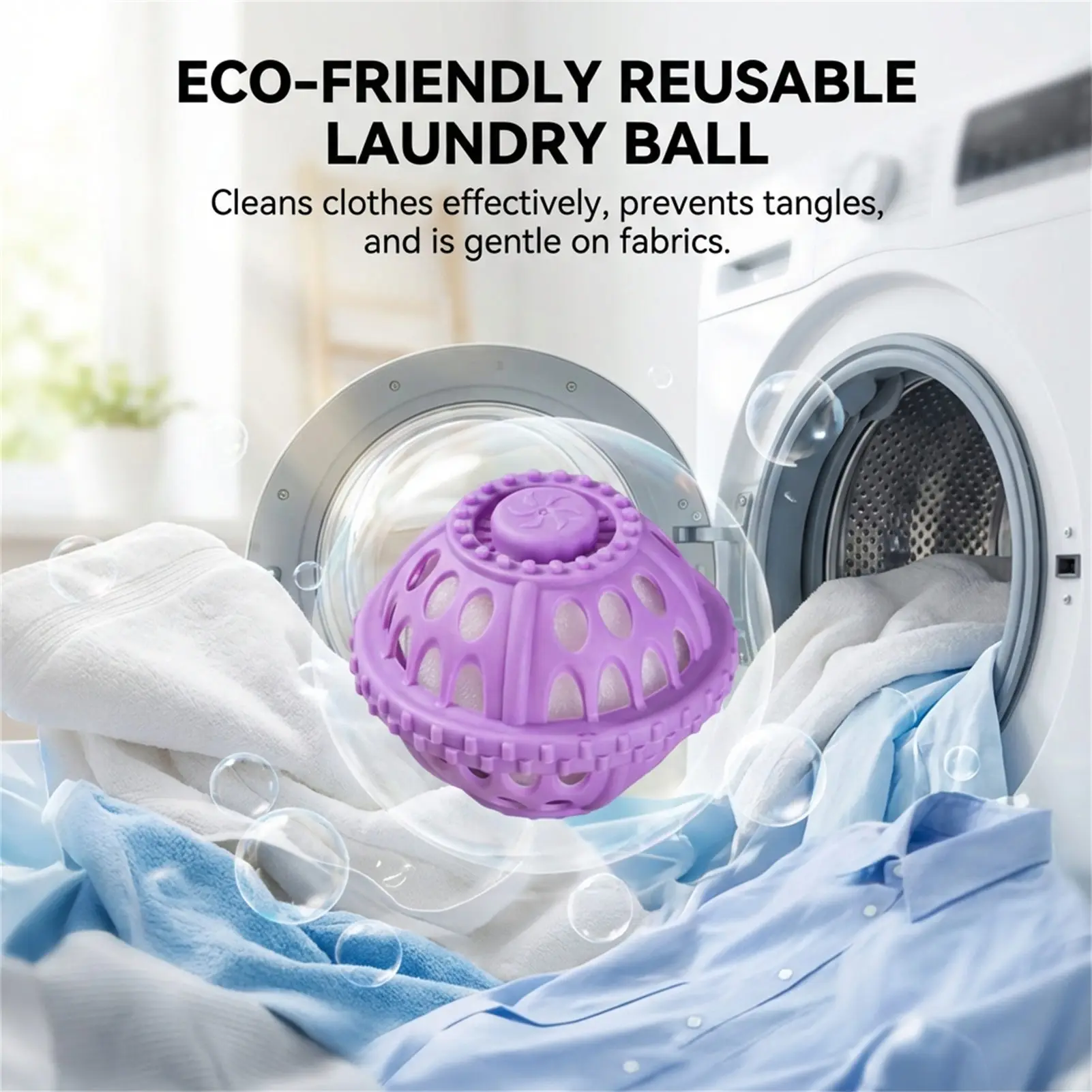 Laundry Ball For Washing Machine Anti Tangling Drum Cleaner Stain Remover Washing Ball Durable Friendly Material Compatible With
