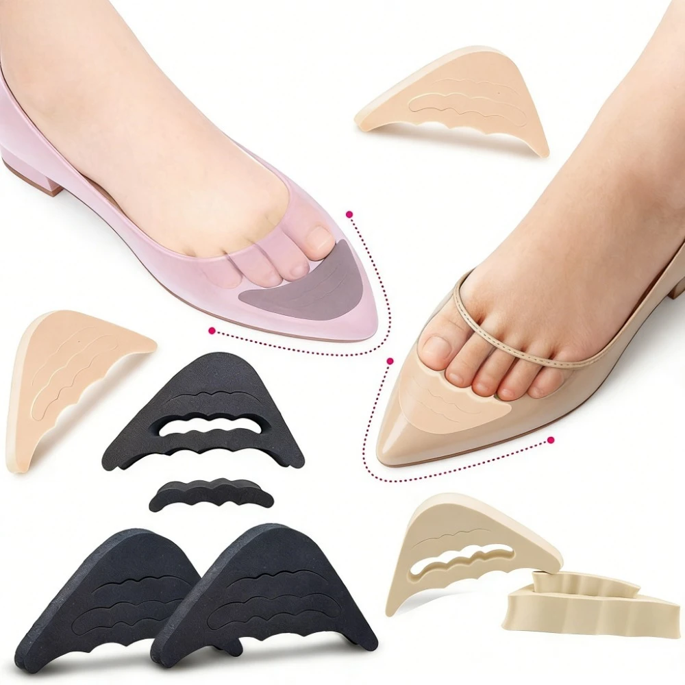 Unisex Zehen-Schaumstoff-Einlagen, Weiche Halbe Einlegesohlen für Schuhe, Anpassbare Einlagen für zu große Schuhe - Wiederverwendbar Image