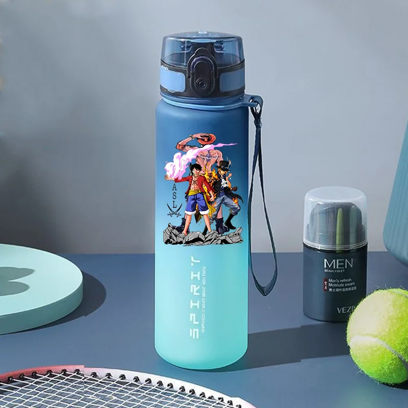 2026 800ML Einteilige Wasserflasche mit Strohhalm für Frauen Männer Grafik-Print Sportflaschen Jungen Mädchen Büro Schule Reise Party Geschenke Image