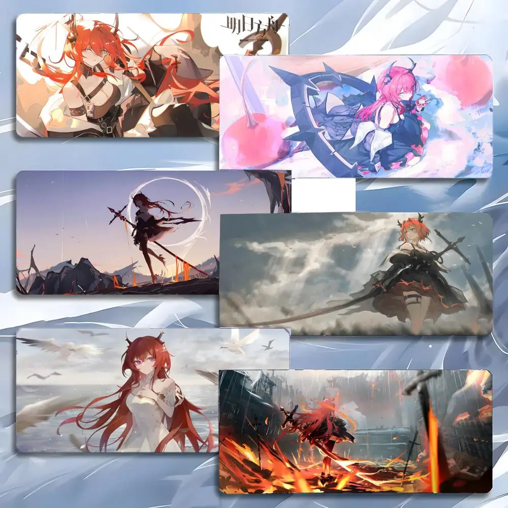 Arknights Fierce Surtr Mauspad, großes Gaming-Mauspad mit LockEdge, verdickte PC-Tisch-Schreibtischunterlage