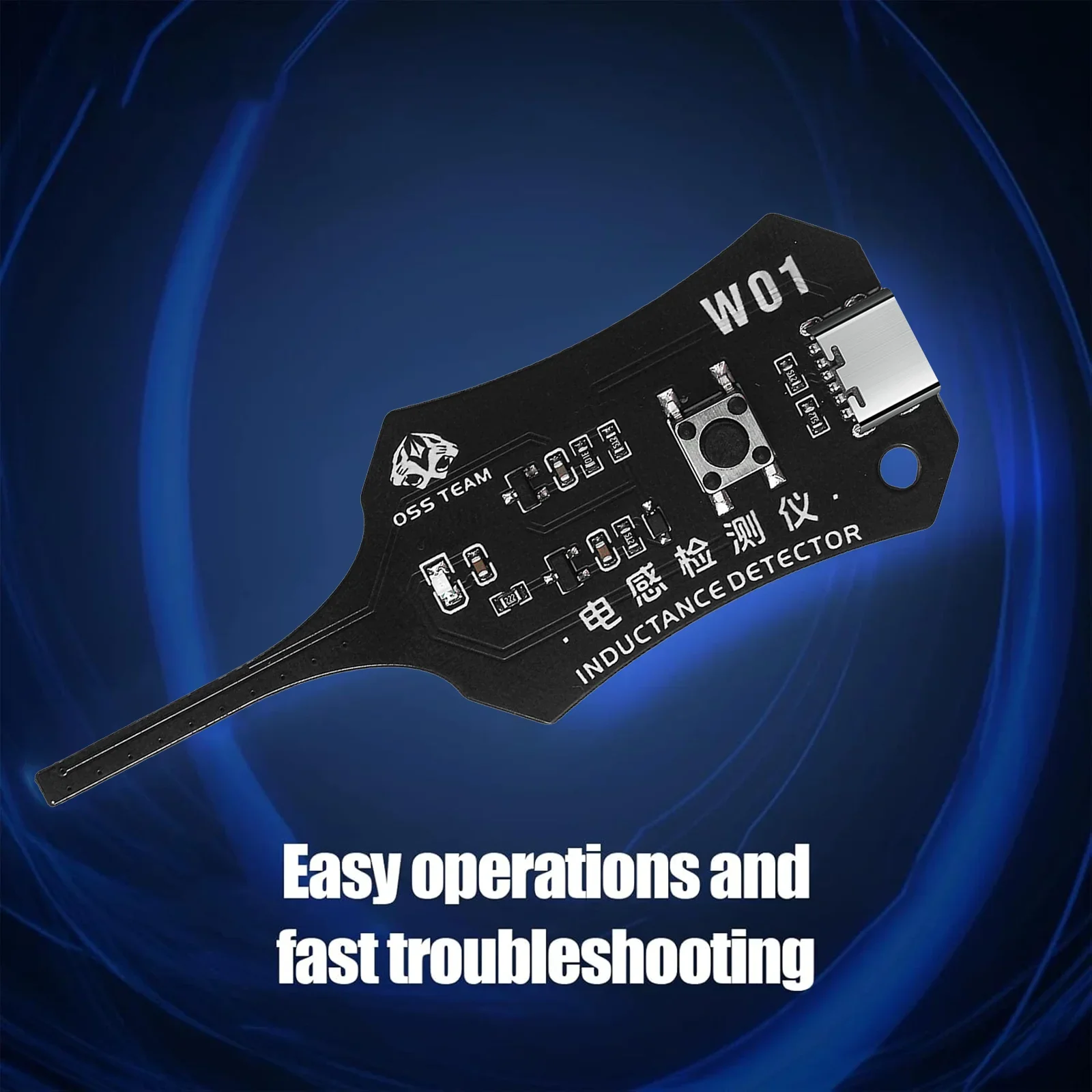 OSS W01 Induktor Detektor Werkzeug Motherboard Spule Tester Für Handy Komponente Fehler Erkennung Typ-C Image
