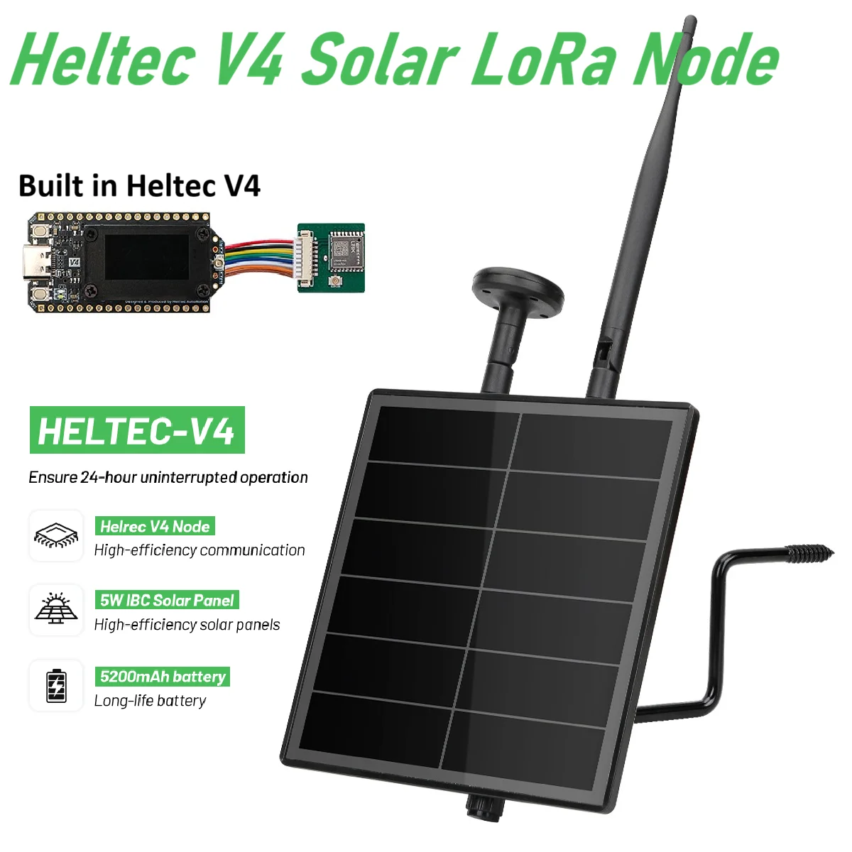 Outdoor IP66 Solarbetriebener LoRa-Knoten-Repeater mit GPS Heltec WiFi LoRa 32 V4 für Meshcore Meshtastic IoT-Geräte Image