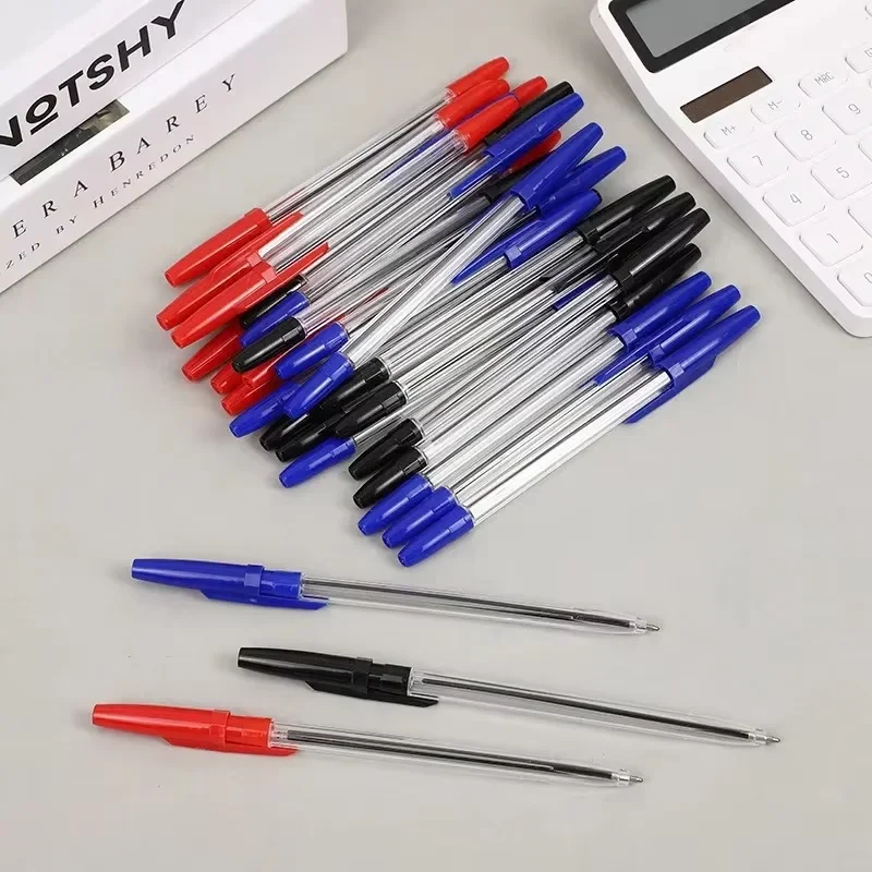 12 Stück schwarze, rote, blaue Kugelschreiber, 1,0 mm, Gelstift, Unterschriftenstift für Studenten, Schreibstift, Schreibwaren, Schule, Büro, Zubehör Image