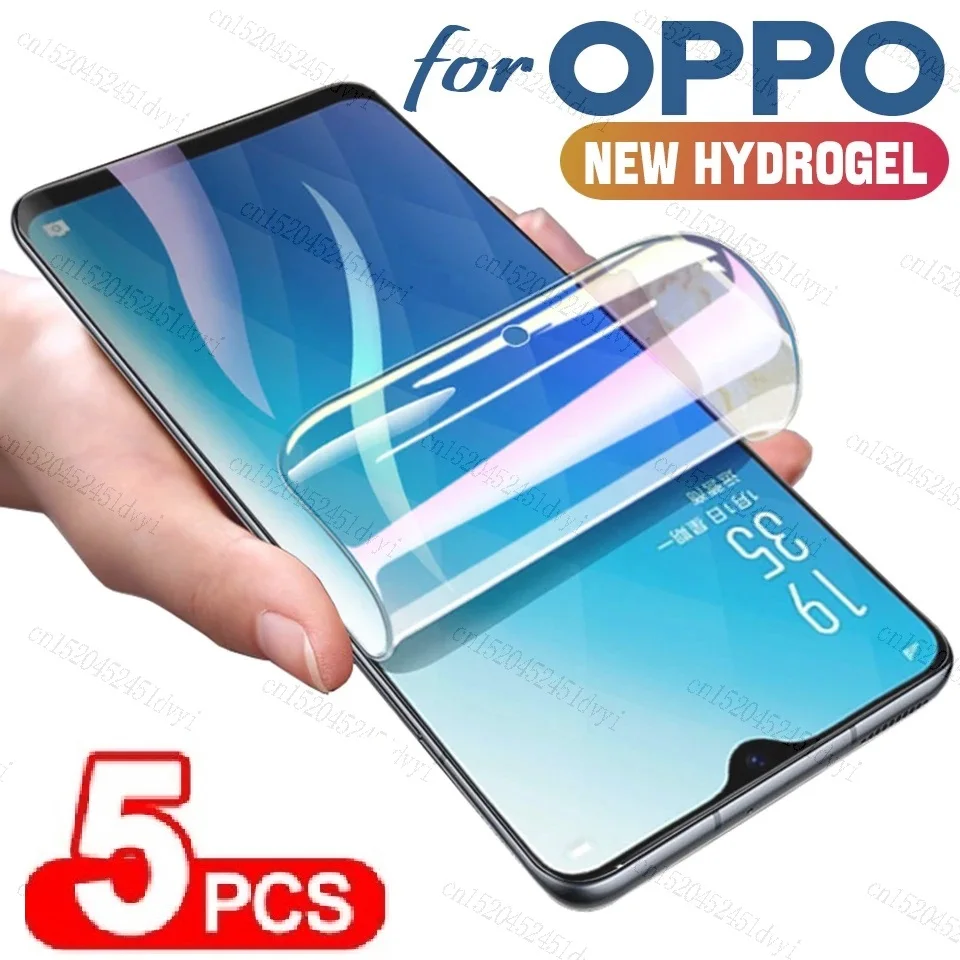 5Pcs Hydrogel Film Für OPPO A72 A53 A9 A12 A12e A12s 5G 2020 Screen Protector Für OPPO A5 a5S A52 A73 A91 A31 A32 A33 Image