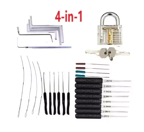 Kit d'outils, extracteur de clés cassées, outil d'ouverture de serrures automatique, extracteur de clés, outils de serrurier, sac à outils et ensemble de serrures et clés