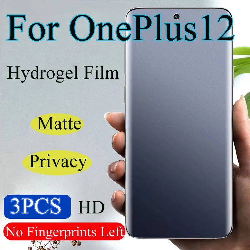 OnePlus12R Privacy Hydrogel Film für OnePlus 12 Matte Displayschutzfolie OnePlus12 Antipeeping 1+12 Vollständige Abdeckung