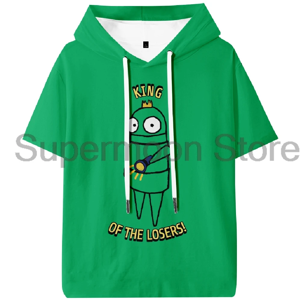 REPO King of The Losers R.E.P.O. Roboterspiel 2025, Kapuzen-T-Shirt, kurzärmelig, T-Shirt für Damen und Herren, Outdoor-Streetwear-Oberteile