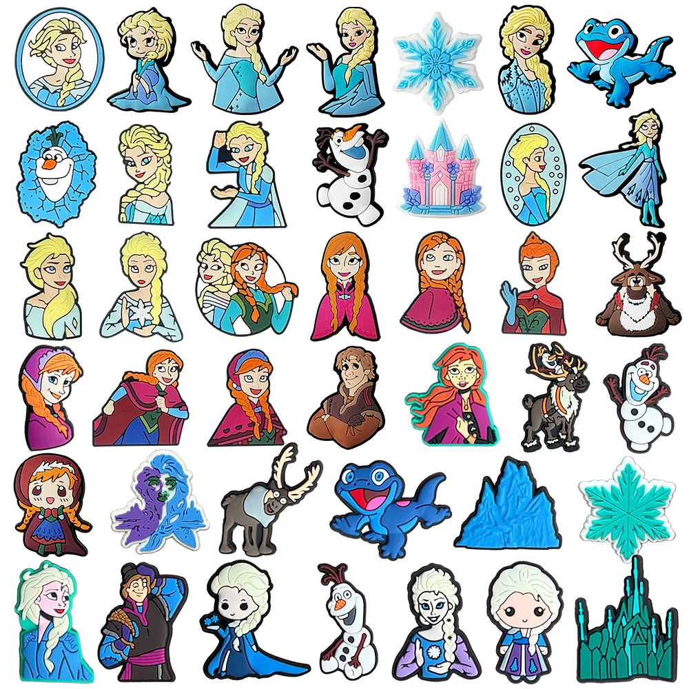 13-41 Stück Frozen-Serie Schuh-Charms Schnallen für Clogs und Sandalen Cartoon-Schuhzubehör Dekorationen Mädchen Kinder Geschenke