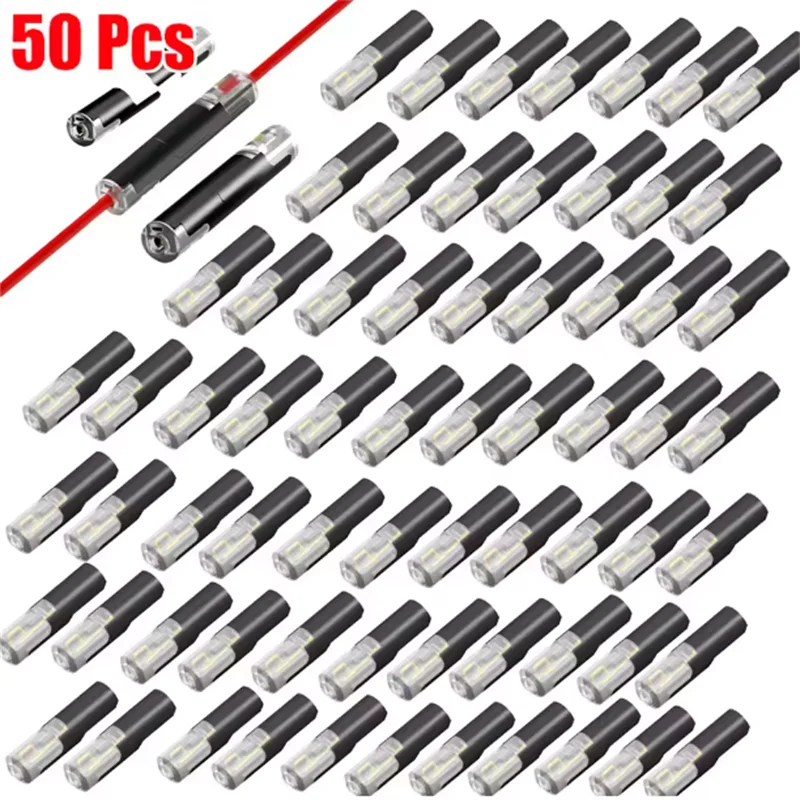 10/20/50 Stück 1-Wege-Schnellverbindungskabelverbinder ohne Löten, Einzeldraht mit Verriegelungsstecker, einfache und schnelle Verkabelung Image
