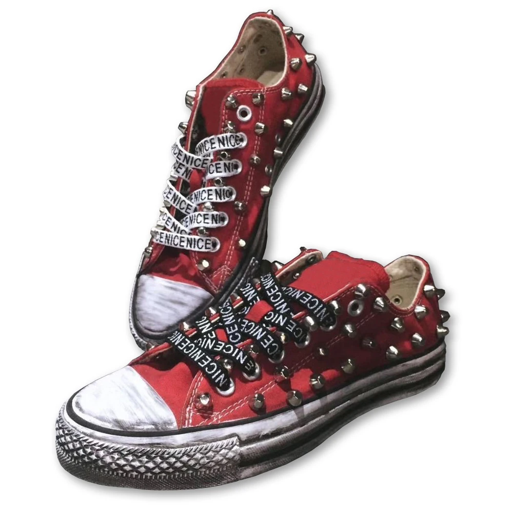 Klassische High-Top-Niet Distressed Canvas Schuhe für Männer und Frauen schmutzige Schuhe Hip-Hop vulkan isierte Turnschuhe große Freizeit schuhe