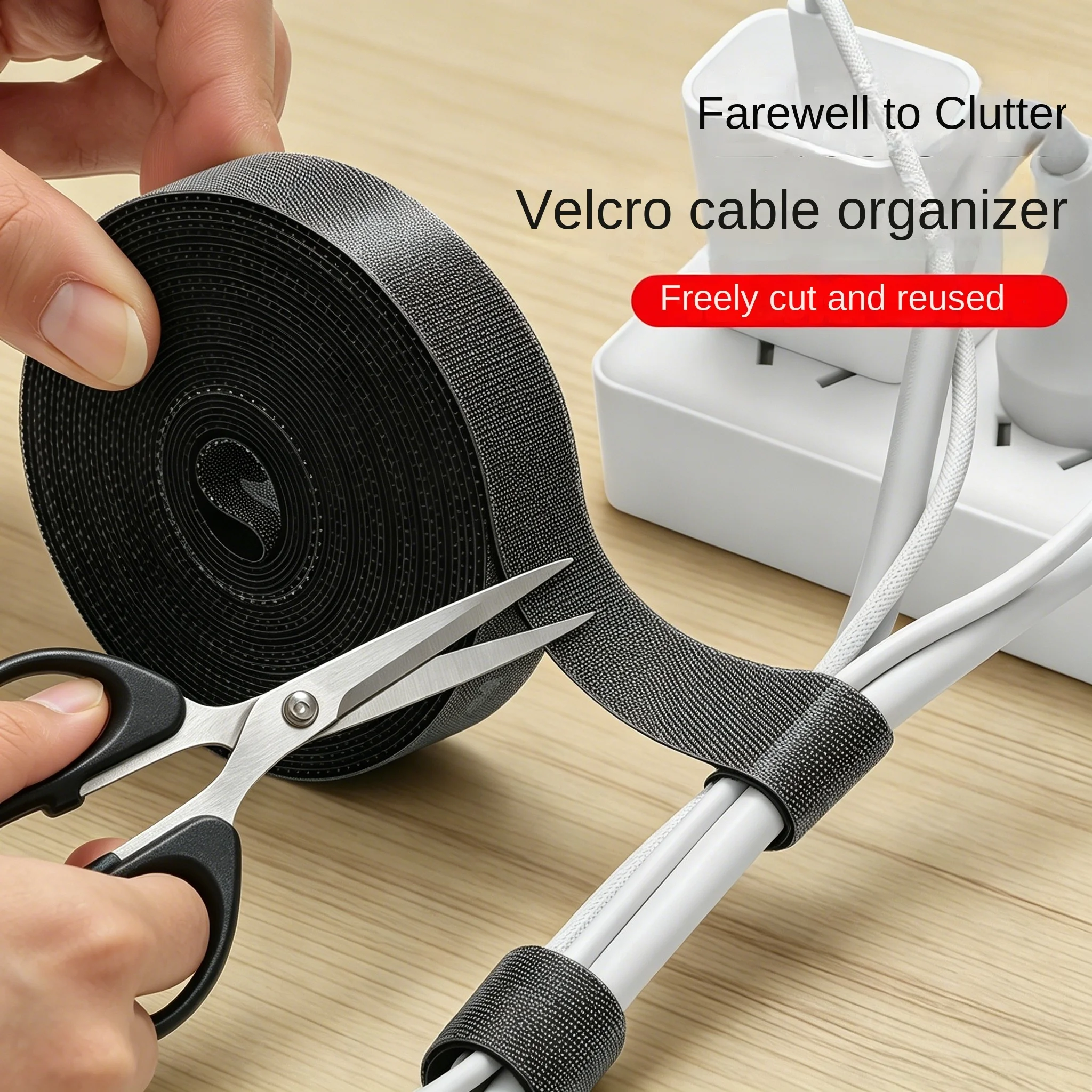 1/5M Kabel-Organizer, Kabelmanagement, Drahtwickler, Klebeband, Kopfhörer-Maus-Kabel-Management, Kabelbinder, Schutz für iPhone, Xiaomi, Samsung Image