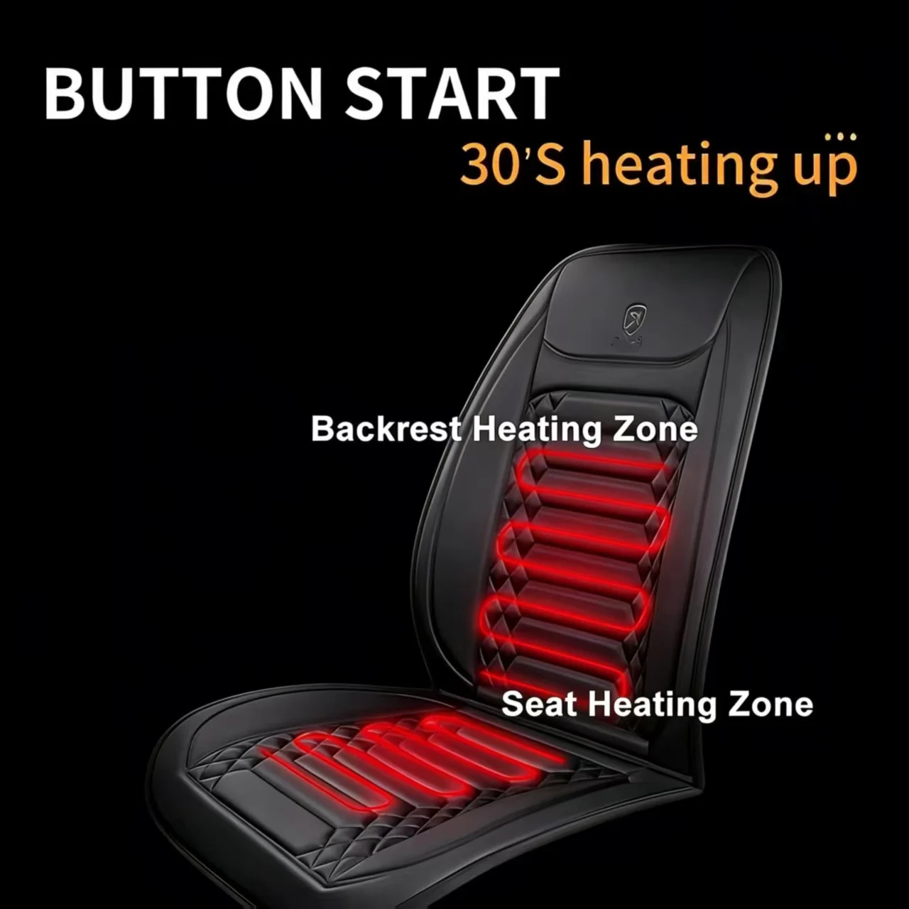 1/2 stücke Winter Beheizte Auto Sitz Abdeckung 12V Heizung Wärmer Auto Sitzkissen Auto Universal Auto Sitz Schutz mantel Abdeckung Pads Set Image