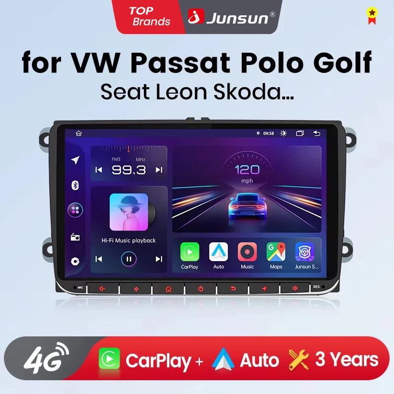 Junsun carplay android auto auto intelligente systeme für volkvolkswagen vw passat b6 b7 t5 tiguan touran golf polo autoradio Image