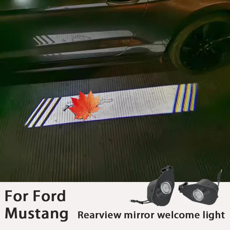 Für 15-23 Ford Mustang Rückspiegel Willkommenslicht Mustang Türprojektionslicht Atmosphärenlicht Modifikation