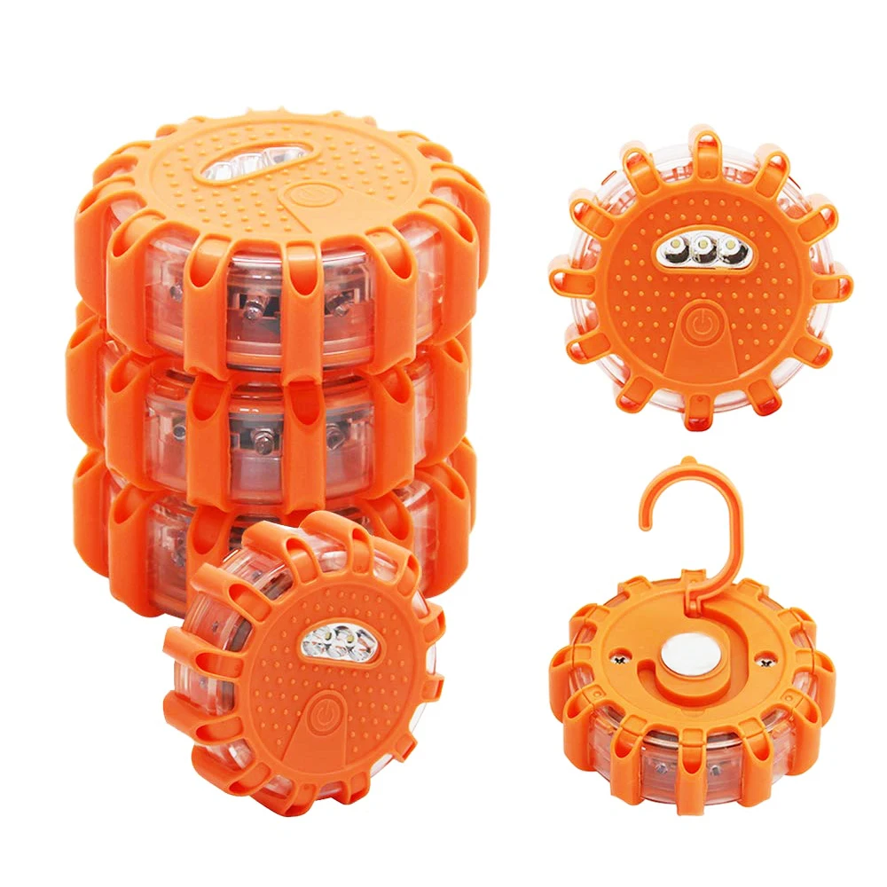 2Pcs 3Pcs 6Ppcs Auto Notfall Strobe Blinkende Warn Licht Dach Verkehrs Sicherheit Lampe Straßenrand Orange gelb Magnetische Leuchtfeuer Licht Image