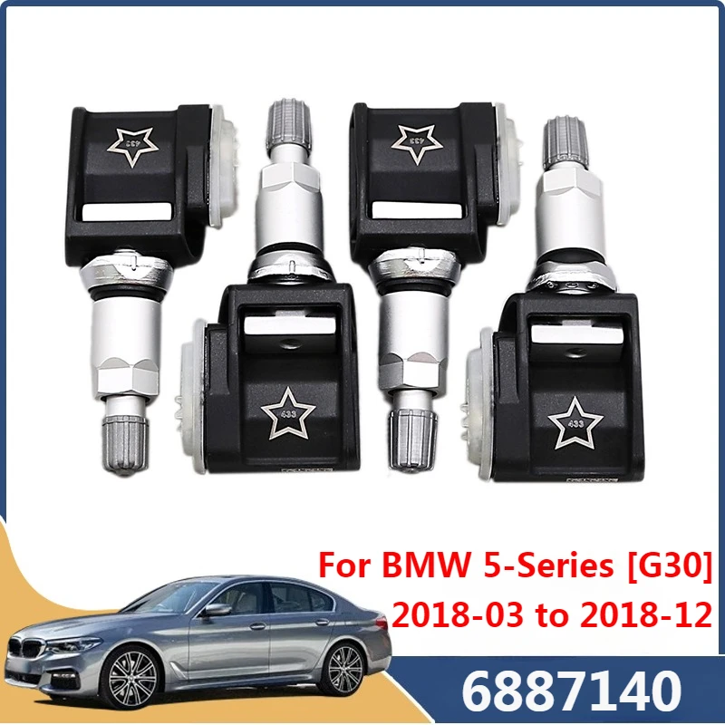 4PCS Reifendrucksensor für 2018 BMW 5er [G30] X3 [G01] X4 [G02] X5 [G05] TPMS 433MHZ 6887140-01 36106887140 A0009052102 Image
