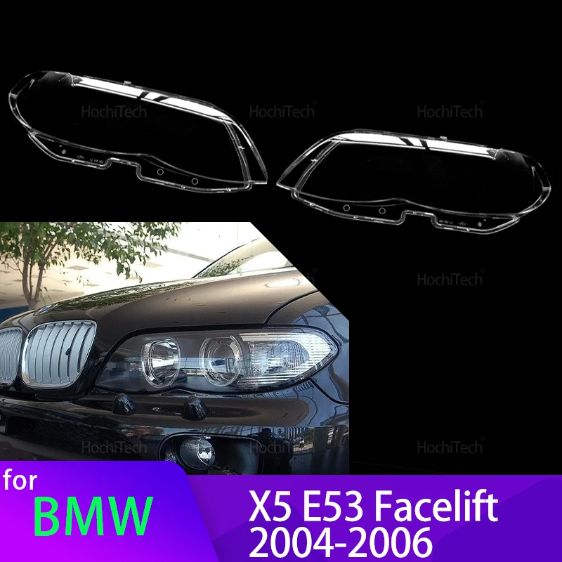 Für BMW X5 E53 Facelift 2004 2005 2006 Auto Scheinwerfer Abdeckung Scheinwerfer Objektiv Glas Abdeckung Lampenschirm Helle Shell Objektiv Abdeckungen Image