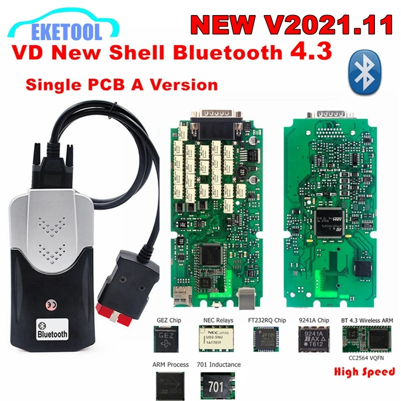A+Qualität V2021.11 V2020.23 Multidiag Pro+ VD150 Single PCB Board TCS Pro Scanner OBD2 Codeleser für Autos/LKWs Image