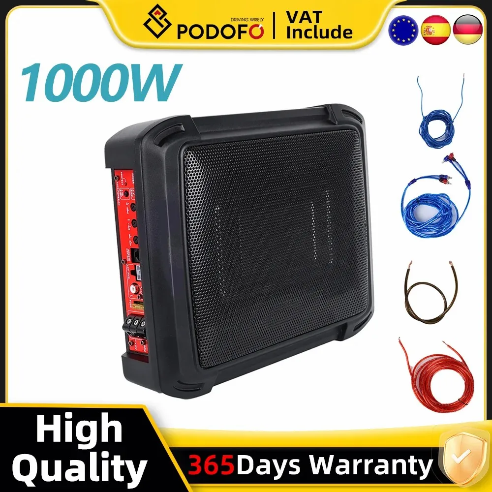 1000W Car Auto Amplifier Subwoofer Vehicle Audio High Power Pure Low Music Car Speakers Under Seat Subwoofer para coche Image