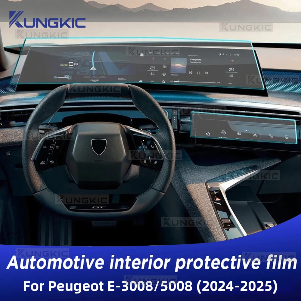 Für Peugeot E-5008 E-3008 2024 2025 TPU Screen Protector 21 zoll Auto LCD GPS Navigation Dashboard E-5008 2025 Zubehör Image